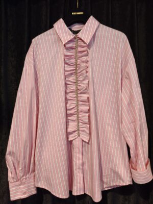 CHEMISE RAYÉE ROSE & STRASS