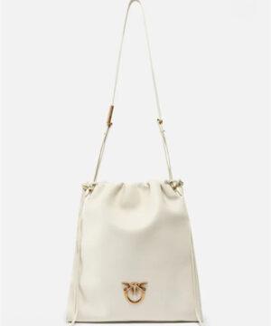 PINKO Sac love bag bourse Crème