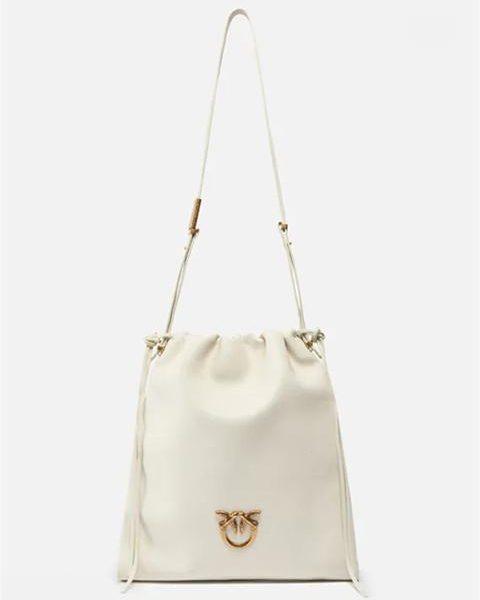 PINKO Sac love bag bourse Crème