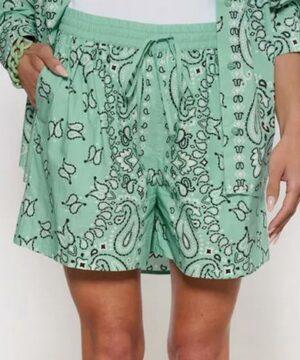 ESSENTIEL ANTWERP shorts bandana HISSELS TURQUOISE