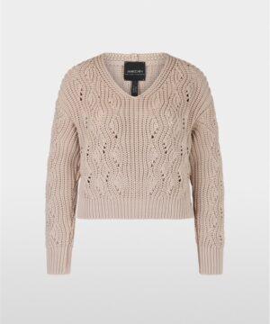 MARCCAIN Pull à motifs ajourés tricoté en Allemagne