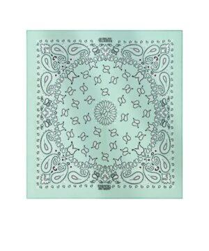ESSENTIEL ANTWERP Foulard à imprimé bandana turquoise et noir