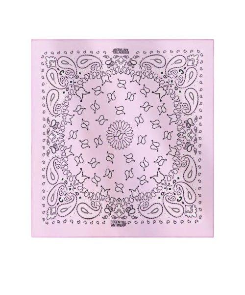 ESSENTIEL ANTWERP Foulard à imprimé bandana lilas et noir