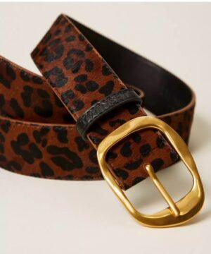 TWINSET Ceinture en cuir animalier