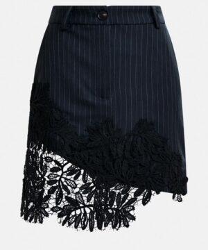ESSENTIEL ANTWERP Jupe avec dentelle marine