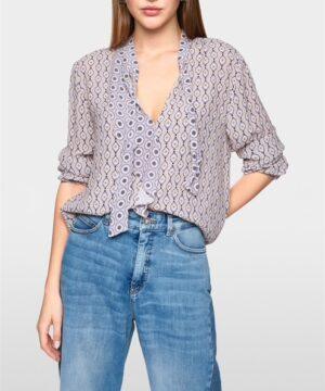 MARCCAIN Blouse légère à col lavallière et volants