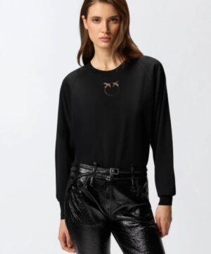 PINKO Pull noir à logo Love