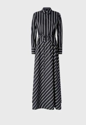 PINKO Robe longue en popeline à rayures RIVE GAUCHE BELFORT