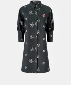 PINKO Robe chemise courte à imprimé tatouage BOUTIQUE RIVE GAUCHE