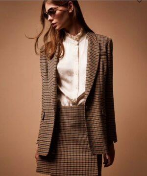 TWINSET Blazer en laine mélangée à carreaux BOUTIQUE RIVE GAUCHE BELFORT