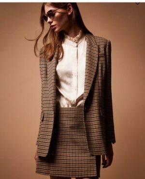 TWINSET Blazer en laine mélangée à carreaux BOUTIQUE RIVE GAUCHE BELFORT