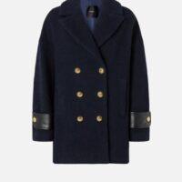 PINKO Caban court croisé en laine bouclette BOUTIQUE RIVE GAUCHE BELFORT