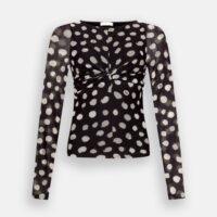 LIU.JO Top imprimé pois noiret blanc boutique rive gauche