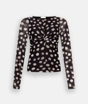 LIU.JO Top imprimé pois noiret blanc boutique rive gauche