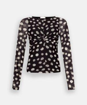 LIU.JO Top imprimé pois noiret blanc boutique rive gauche