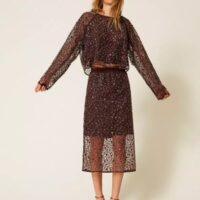 TWINSET Blouse en tulle avec sequins