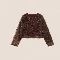 TWINSET Blouse en tulle avec sequins BOUTIQUE RIVE GAUCHE BELFORT