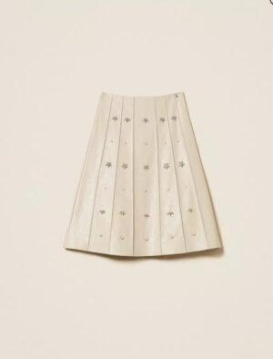TWINSET Jupe mi-longue avec broderies réalisées à la main RIVE GAUCHE BELFORT