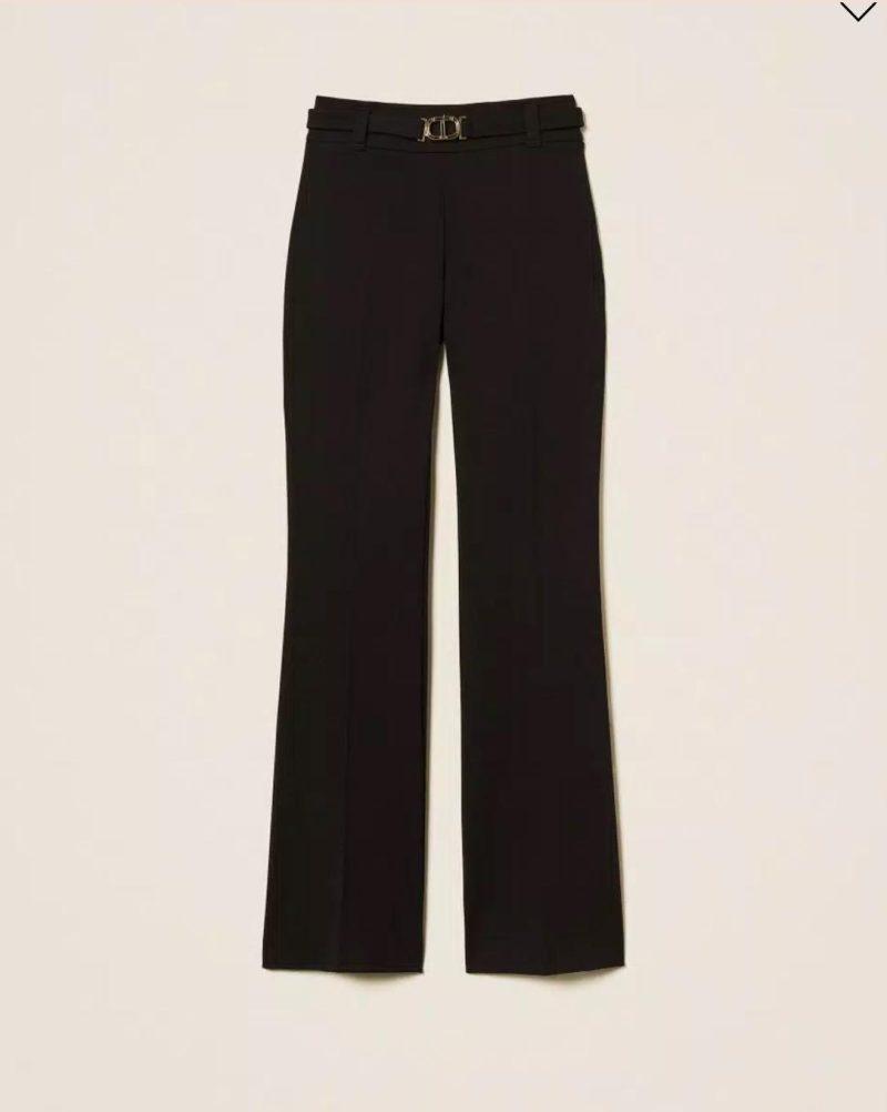 TWINSET Pantalon évasé avec boucle Oval T BOUTIQUE RIVE GAUCHE BELFORT