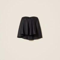 TWINSET Top bustier en satin avec construction intérieure en néoprène pour apporter soutien et structure. Il présente une fermeture éclair et une coupe évasée. BOUTIQUE RIVE GAUCHE BELFORT