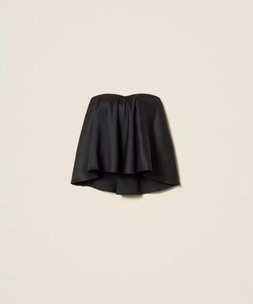 TWINSET Top bustier en satin avec construction intérieure en néoprène pour apporter soutien et structure. Il présente une fermeture éclair et une coupe évasée. BOUTIQUE RIVE GAUCHE BELFORT