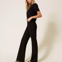 TWINSET Pantalon évasé avec boucle Oval T
