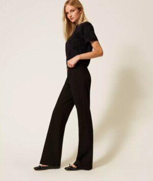TWINSET Pantalon évasé avec boucle Oval T