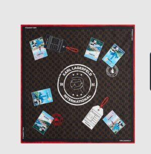 KARL LAGERFELD Écharpe tampons de voyage RIVE GAUCHE BELFORT