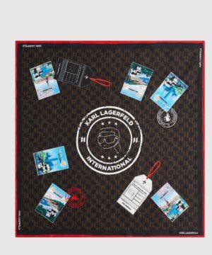 KARL LAGERFELD Écharpe tampons de voyage RIVE GAUCHE BELFORT