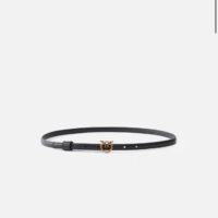 Fine ceinture en cuir avec mini boucle Love Birds Diamond Cut en métal galvanisé or antique ou vieil RIVE GAUCHE BELFORT