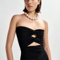 ESSENTIEL ANTWERP Collier à perles blanc cassé et doré RIVE GAUCHE BELFORT