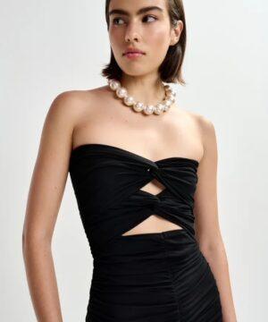 ESSENTIEL ANTWERP Collier à perles blanc cassé et doré RIVE GAUCHE BELFORT