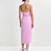 ESSENTIEL ANTWERP Robe bandeau portefeuille mi-longue rose