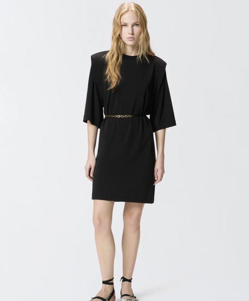 PINKO Robe courte avec épaules structurées et chaîne