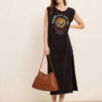 FIVE JEANS Robe longue à imprimé Stars Sun and Sea Boutique rive gauche Belfort