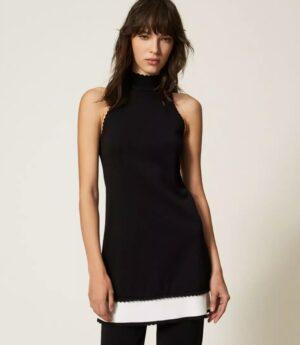 TWINSET Robe courte en maille bicolore Rive Gauche Belfort