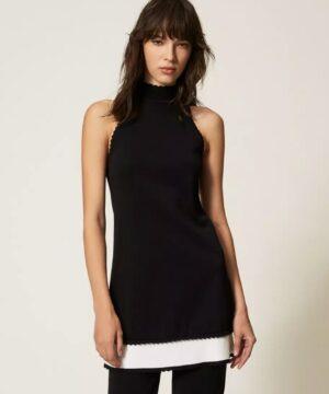 TWINSET Robe courte en maille bicolore Rive Gauche Belfort