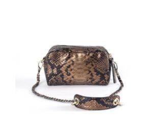 SAC MAKE-ME UP SMALL MÉTAL BRONZE