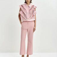 ESSENTIEL ANTWERP Chemise sans manches rose clair à volants et ornements Chemise sans manches rose clair à volants et ornements Chemise sans manches rose clair à volants et ornementsNouveau NouveautésVêtementsTops et chemisesChemise sans manches à volants et ornements Chemise sans manches rose Boutique rive gauche belfort