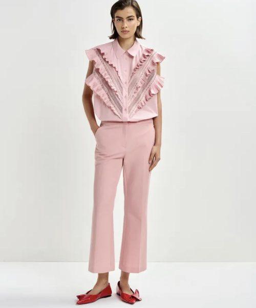 ESSENTIEL ANTWERP Chemise sans manches rose clair à volants et ornements Chemise sans manches rose clair à volants et ornements Chemise sans manches rose clair à volants et ornementsNouveau NouveautésVêtementsTops et chemisesChemise sans manches à volants et ornements Chemise sans manches rose Boutique rive gauche belfort
