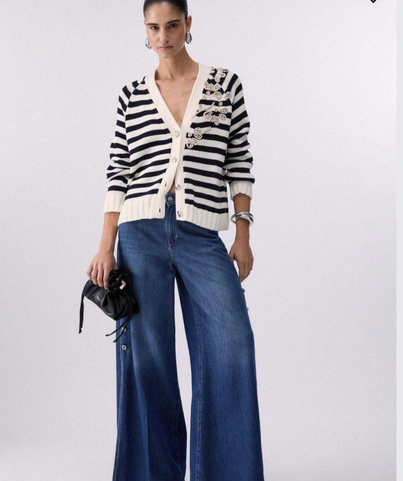 LIU.JO Cardigan avec broderies de pierres Boutique rive gauhe belfort
