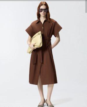 PINKO Robe chemise midi ceinturée