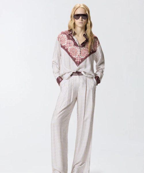 PINKO Chemise à motif cravate et imprimé placé