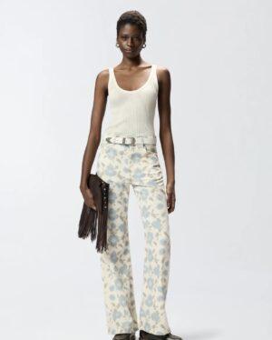 PINKO Pantalon wide leg à imprimé Cottage Flower