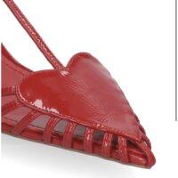 Escarpins, may rouge avec détails, cœur