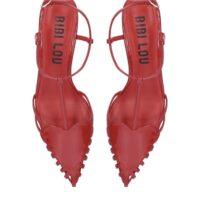 Escarpins, may rouge avec détails, cœur boutique RIVE GAUCHE BELFORT