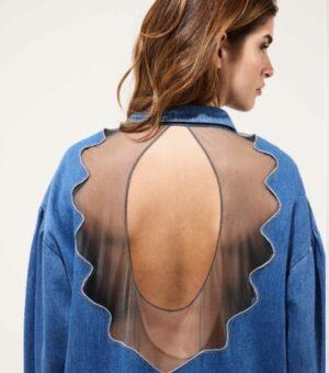 KARMA KOMA SUNDAY • Robe chemise courte en denim Boutique rive gauche Belfort