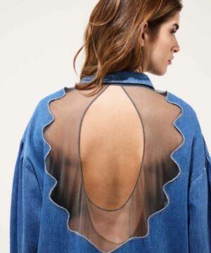 KARMA KOMA SUNDAY • Robe chemise courte en denim Boutique rive gauche Belfort