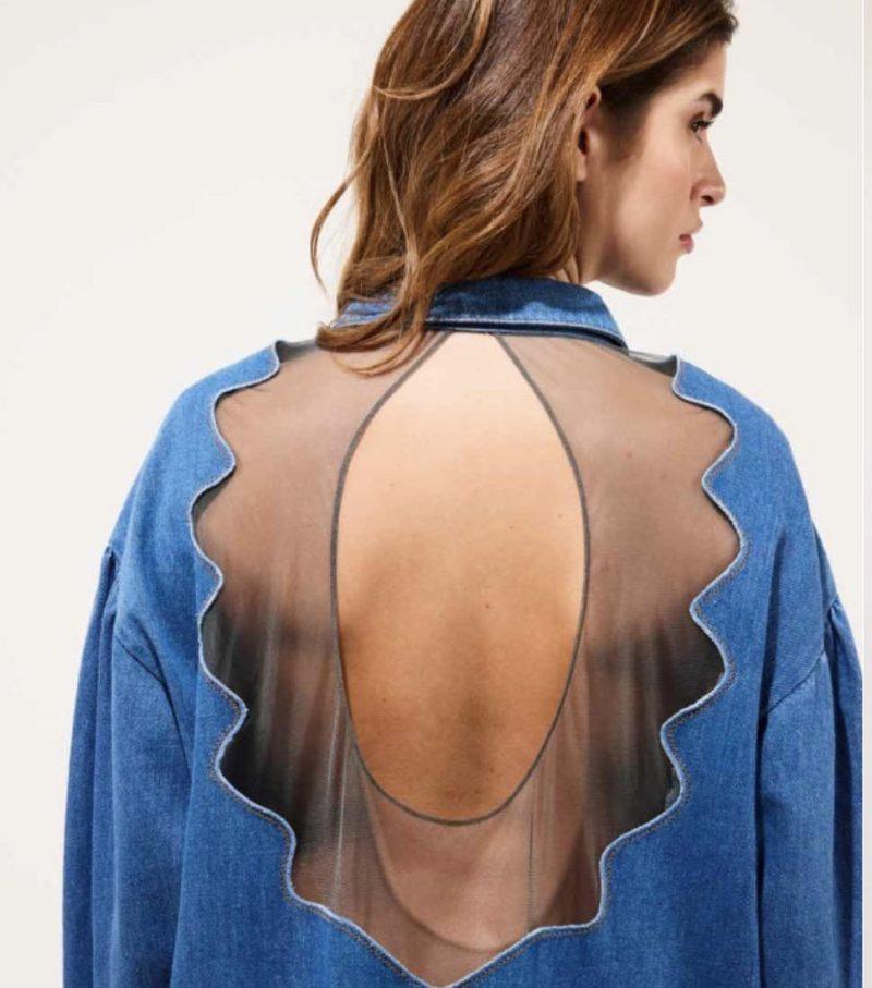 KARMA KOMA SUNDAY • Robe chemise courte en denim Boutique rive gauche Belfort