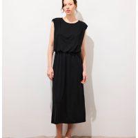 APPLE • Robe longue dos nu sans manches noir